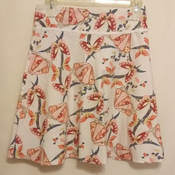 Heart Moon Star Dresses & Skirts - BUTTERFLIES & ORIENTAL FANS CLASSIC A LINE SKIRT